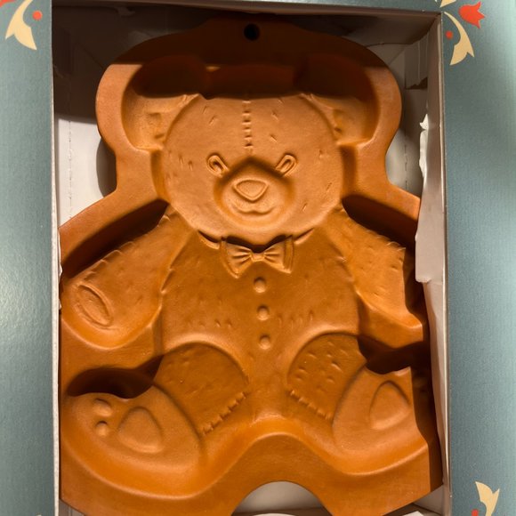 THE FOX RUN COUNTRY CUPBOARD Terra Cotta Cookie & Craft Mold Teddy - Picture 1 of 8
